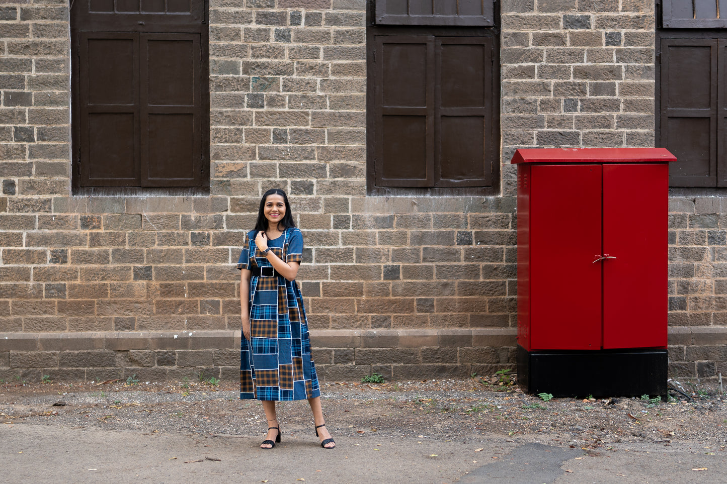 Long dress multi patch